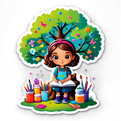 Clara Soccini sotto l'albero magico