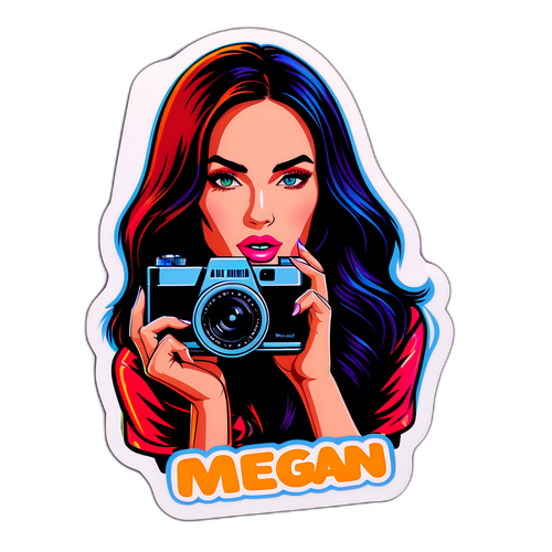 Glamoureuze Megan Fox met Filmcamera
