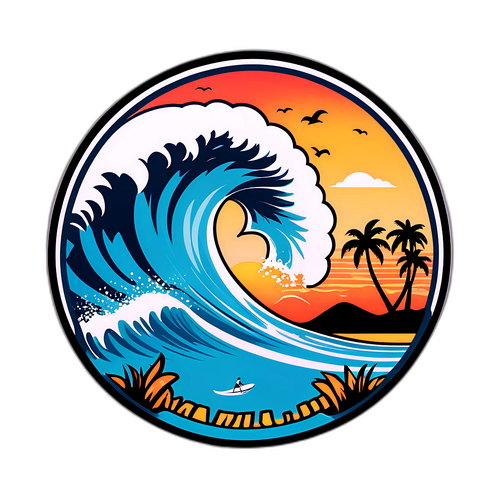 Malibu Strand Stikker