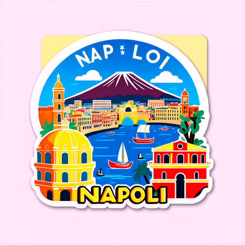 Levendige sticker van Napels