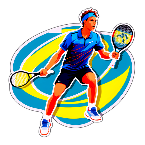 Artistikong Sticker ni Jannik Sinner sa Tennis
