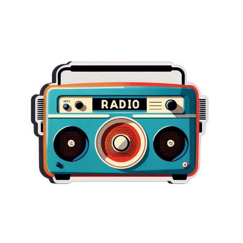 Retro Radio mit RTL-Logos