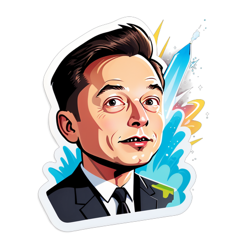 Scopri il Genio di Elon Musk: Innovazione e Tecnologia in un'Illustrazione Incredibile!