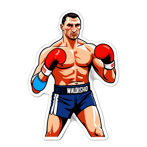 Ілюстрація Володимира Кличка в боксерському екіпіруванні