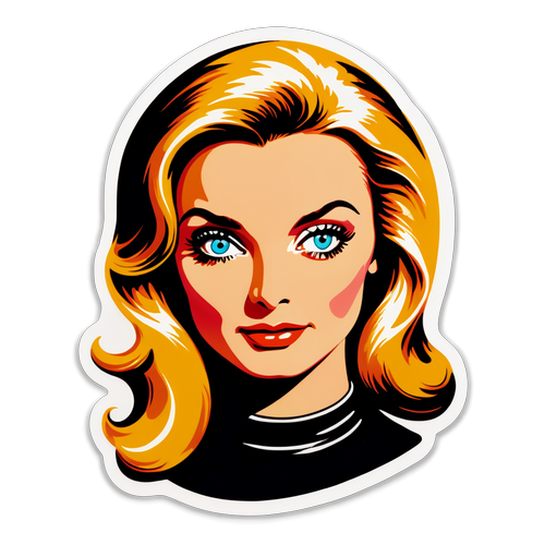 Sticker Retro Film Noir di Barbara Bouchet