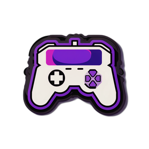 Makulay na Sticker na may Twitch Logo at Gaming Elements