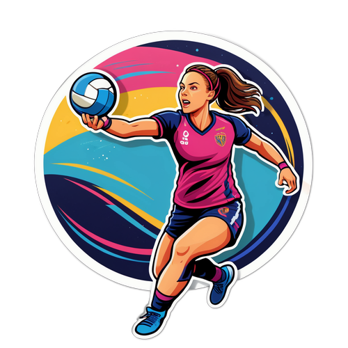 Handboldspiller i aktion