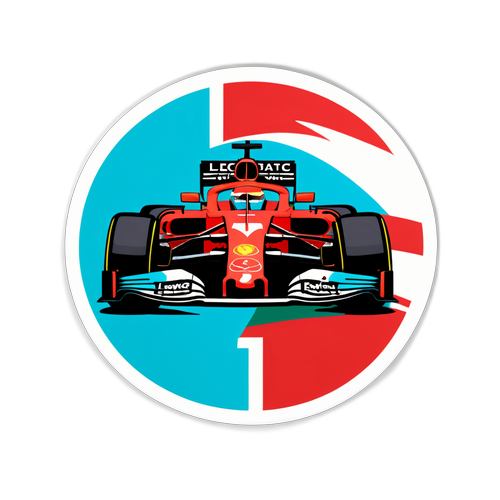 F1 Racing Bil Sticker