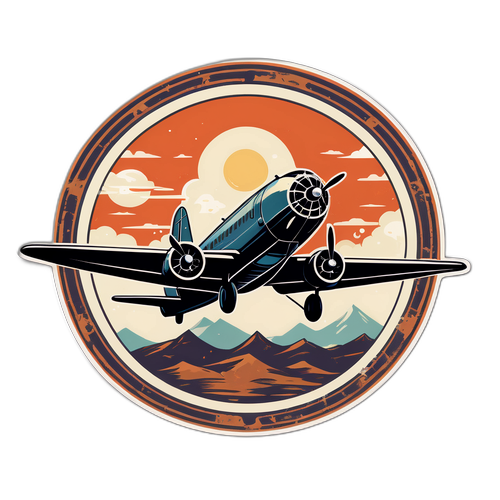 Oude Russische Vliegtuig Sticker
