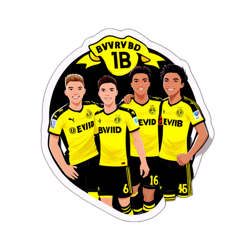 Oslava BVB s fanoušky a barevnými dresy