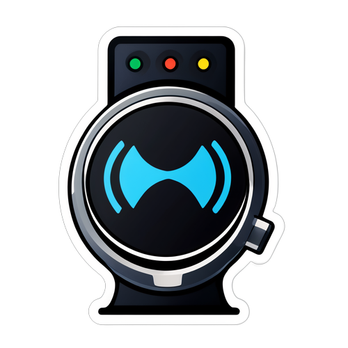 Adesivo tecnologico futuristico di Downdetector