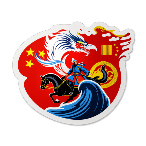 中俄历史英雄主义战斗精神贴纸