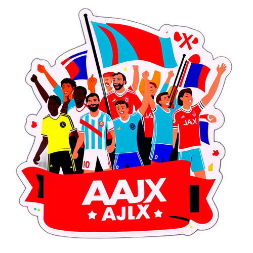 Az Ajax szurkolók lelkesedése a mérkőzés alatt