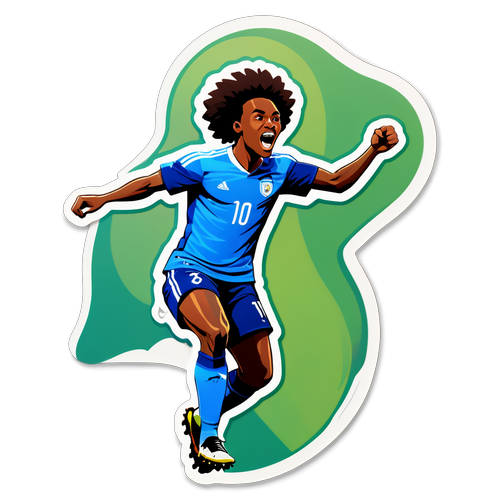 Ilustrasi Mbeumo Merayakan Gol