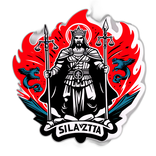 Umělecká nálepka Šlechty v dramatickém stylu