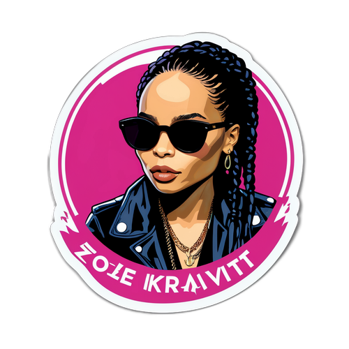 Trendigt klistermärke av Zoë Kravitz