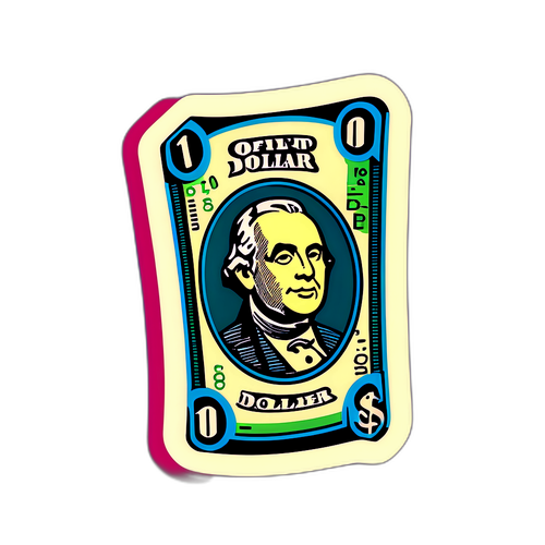 Arte estilizada do dólar com design moderno