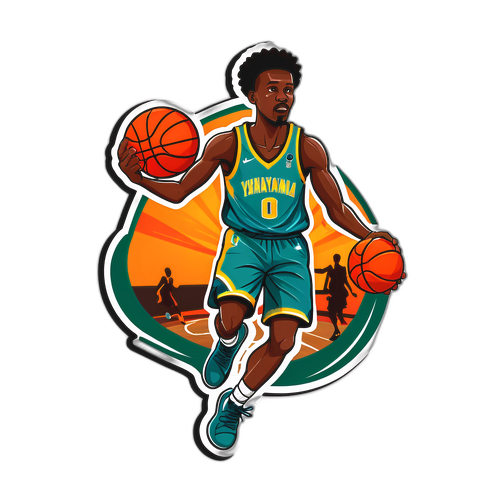 Adesivo Wembanyama em Ação