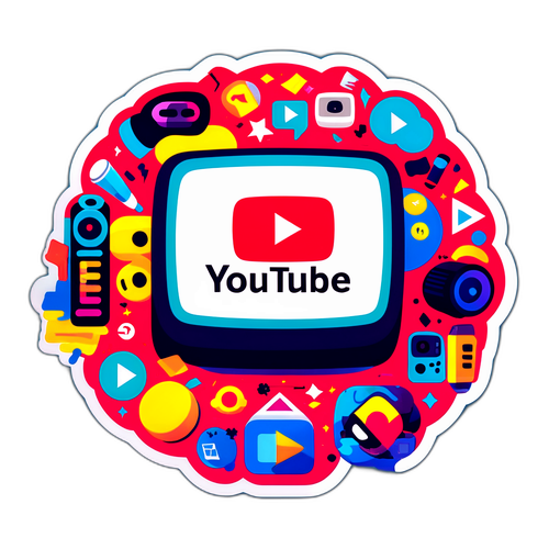 Стикер з логотипом YouTube