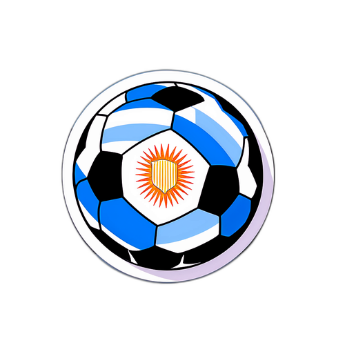Autocollant de football avec les couleurs argentines