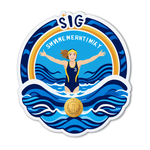 Unleash Your Champion Spirit! Katie Ledecky's Gold Medal Motivation Sticker Will Inspire You to Dive Into Greatness!