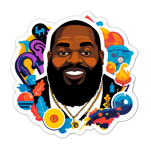 Стильная наклейка с Риком Россом