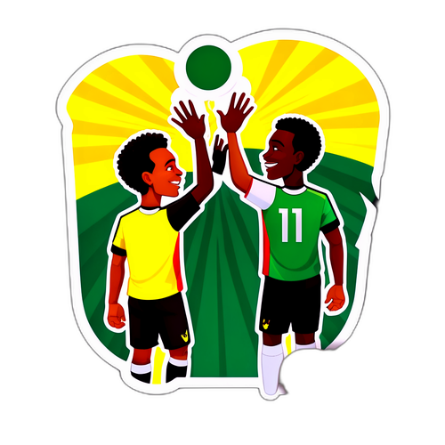 Stiker Permainan Ramah Uganda dan Nigeria