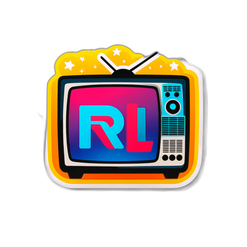 RTL Logo Sticker im Fernseher-Design