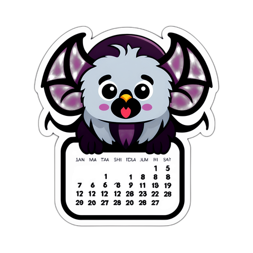 Stiker 'Tanggal' Chic dengan Nama Bulan Stylish