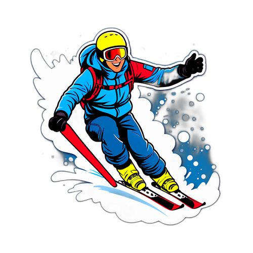 Adesivo Sciatore Dinamico