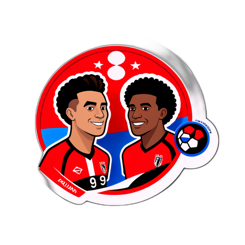 Diseño de sticker que celebra el partido São Paulo vs Internacional
