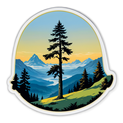 Die Romantik der Natur: Ein Sticker inspiriert von Caspar David Friedrich