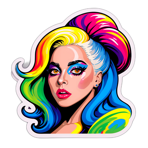 Nálepka s Lady Gaga