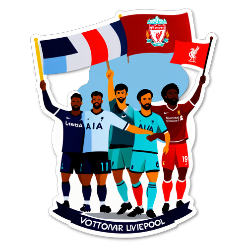 Các Cổ Động Viên Cầm Cờ Tottenham vs Liverpool