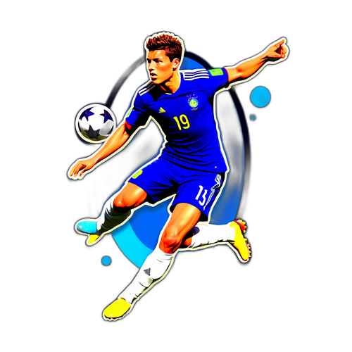 Hình ảnh cầu thủ U-19 UEFA Euro trong động tác sút bóng