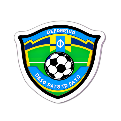 Desain Stiker Lapangan Sepak Bola dengan Logo Deportivo Pasto