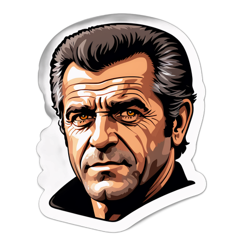 Portrait Stylisé de Mel Gibson
