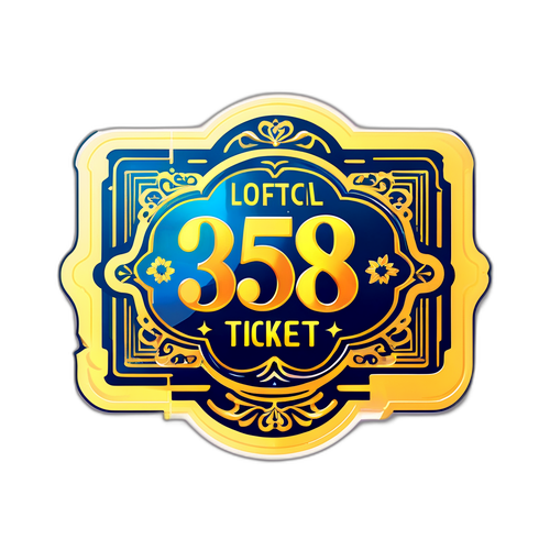Adesivo de Bilhete da Lotofácil 3588