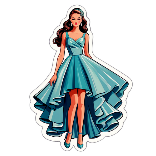 Ilustracja mody w stylu glamour