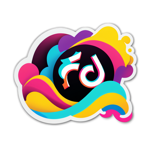 Sticker z motywem TikTok