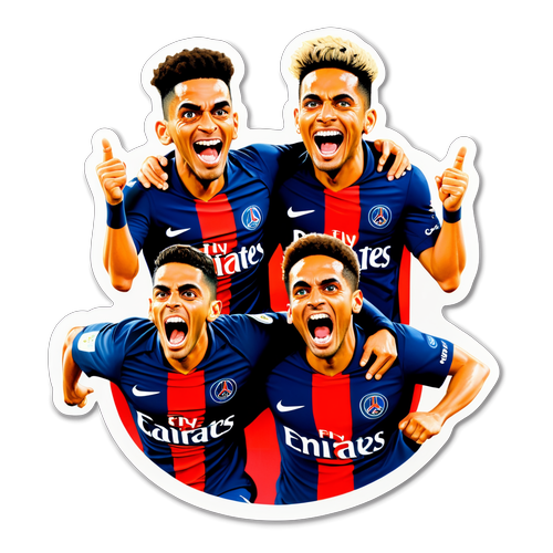 Meriah! Sticker Lucu Pemain PSG Rayakan Gol Gila Melawan Atlético Madrid!