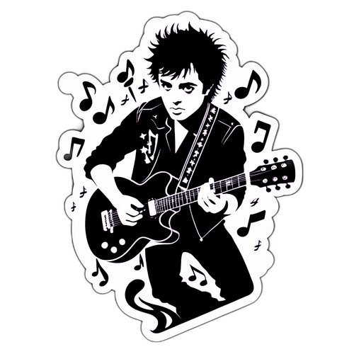 Crea un adesivo dinamico di Billie Joe Armstrong che suona la chitarra