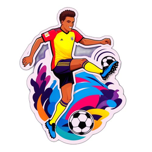 Fesztivál hangulatú focista matrica