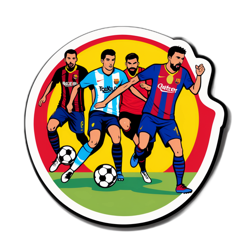 Sticker ng mga Manlalaro ng Barcelona at Athletic Club