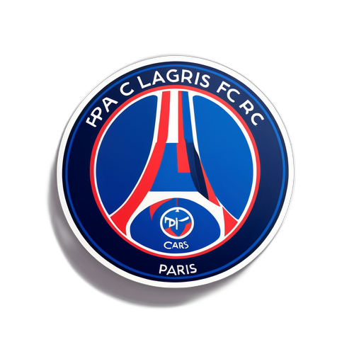 Sticker que combina los logotipos de PSG y Paris FC
