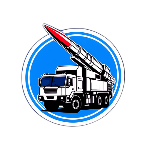 Стікер з сучасним зображенням системи цілування "Іскандер"