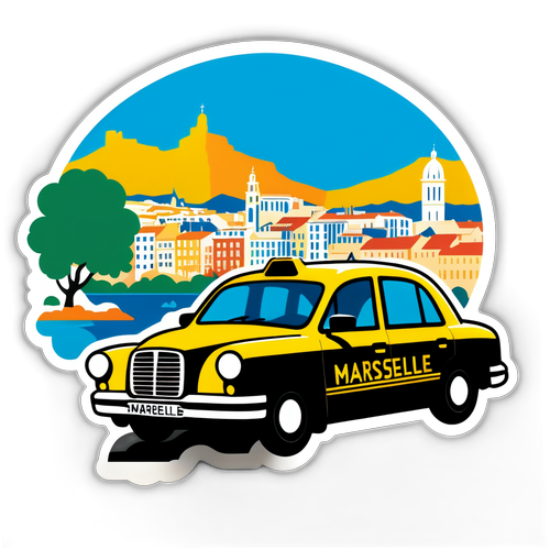 Silhouette de taxi de Marseille