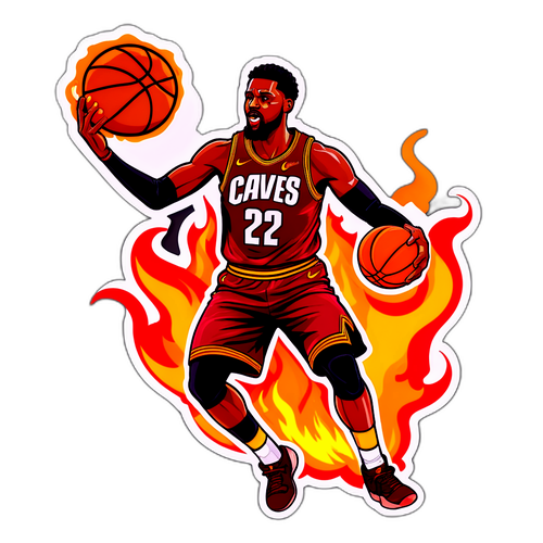 Adesivo representando a emoção do jogo Heat x Cavaliers