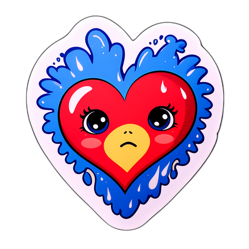 Ağlayan Kalp Sticker
