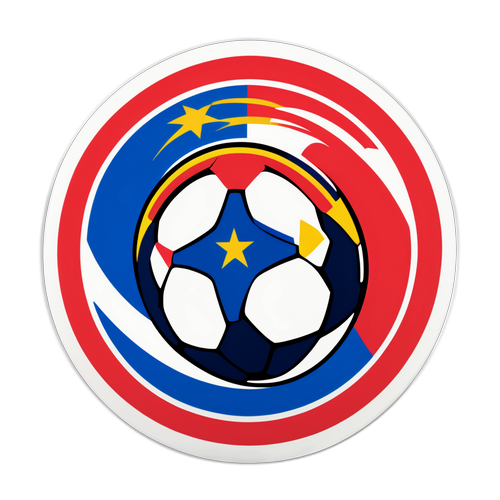 מדבקה דינמית של כדורגל בין הפועל תל אביב למכבי תל אביב